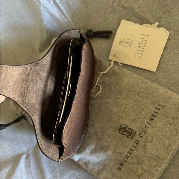 Brunello Cucinelli Sunglass Holder -Dark Brown - Picture 3 of 6
